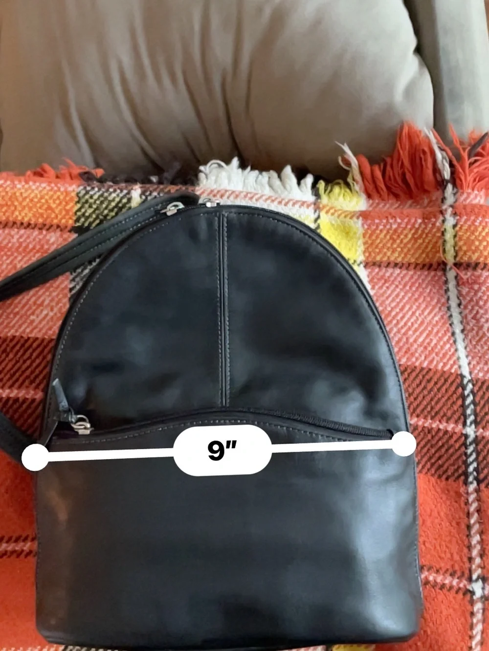 Tignanello Black Leather Backpack